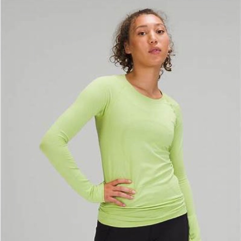Lululemon swiftly long sleeve neo mint size 8. NWT